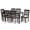 Baxton Studio Mael Sand Upholstered and Espresso Wood 7-Piece Dining Set 166-10533-10519 - alternate 1
